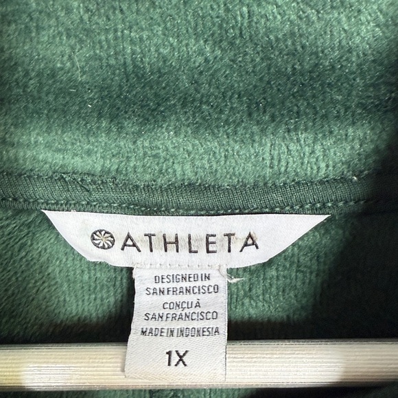 Athleta Cozy Karma Twist Neck Sweatshirt 
In Emerald Green W2226 Plus Size 1X - Picture 6 of 10